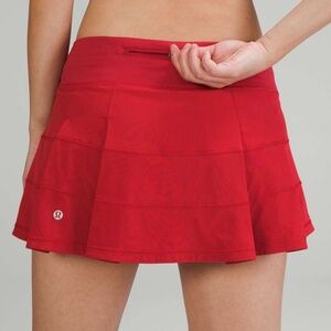 Red Lululemon Pace Rival Skirt Mid-Rise Size 4 Women's